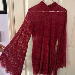 Lulus Flare Sleeve Dress